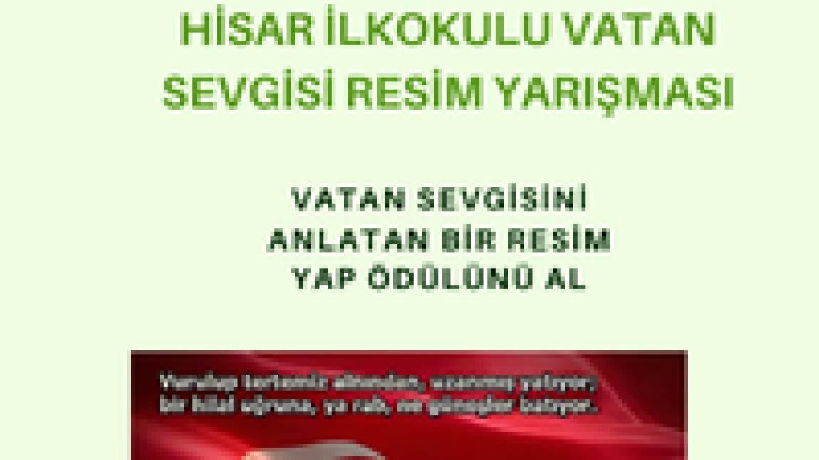 VATAN SEVGİSİ RESİM YARIŞMASI